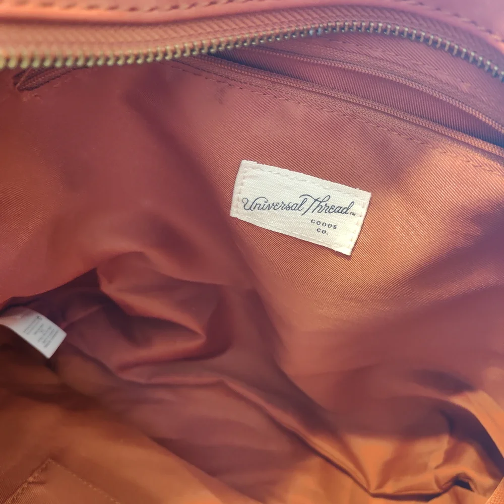 Universal Thread Vibrant Burnt Orange Tote Bag – Bold & Spacious Fall Carryall - Picture 5 of 12